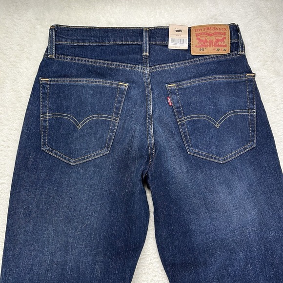 Levi's 541 Mens Jeans NWT Athletic‎ Taper Stretch Dark Wash Denim Size 30x32 - Picture 7 of 11